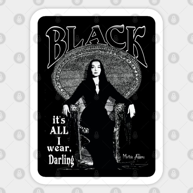 Black. It's All I Wear... Sticker by ImpArtbyTorg